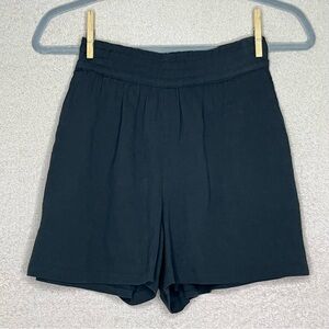Abound Gauzy Cotton Shorts-Black-Women’s XXS-Elastic Waistband-Lined-Casual-NEW